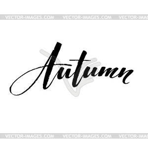 Fall Modern calligraph card. lettering design. Ink  - vector image