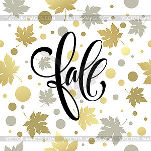 Trend Golden Fall calligraphy. Concept autumn - vector clipart