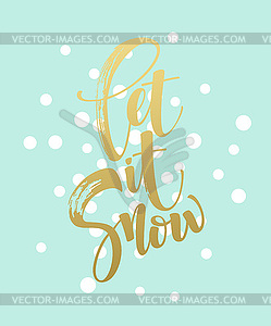 Christmas Greeting Card with handdrawn lettering. - color vector clipart