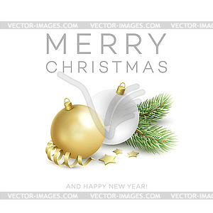 Traditional Christmas decoration elements. Modern - vector image