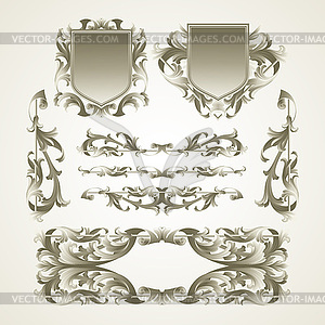 Antiquated ornate patterns - vector image