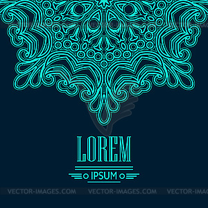 Beautiful vintage ornament can be used as card - vector clipart