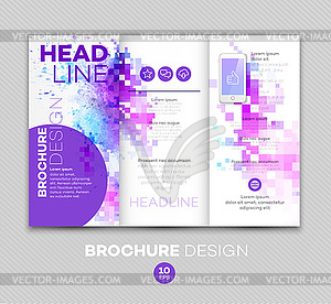 Template for brochure - vector image