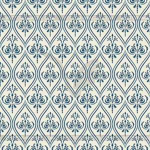 Damascus pattern. Seamless vintage background - vector image