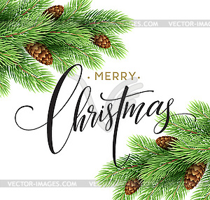 Merry Christmas and Happy New Year 2017 greeting - color vector clipart