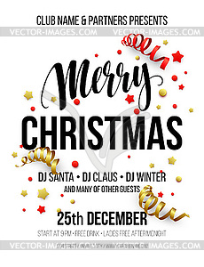 Merry Christmas Party Poster - vector clip art