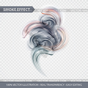 Abstract colored smoke effect background design - vector image