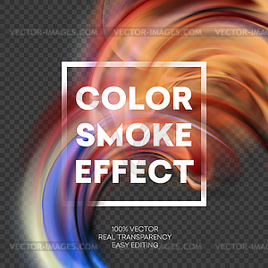 Abstract colored smoke effect background design - vector image