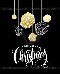 Christmas Greeting Card with handdrawn lettering. - vector clipart