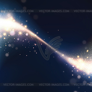 Starry Glitter Trail Background - vector clip art