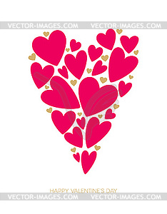 Счастливый Поздравительная открытка День Святого Валентина - клипарт в векторном формате