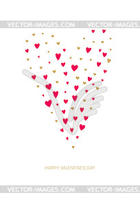 Happy Valentines Day Greeting Card - vector clipart / vector image