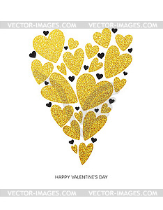 Happy valentines day love greeting card with white - vector clip art