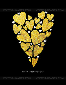 Happy valentines day love greeting card with white - vector clipart / vector image