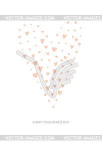 Happy Valentines Day Greeting Card - vector clip art