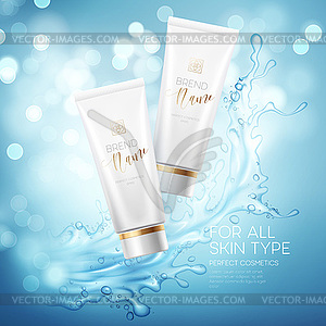 Design cosmetics product advertising - vector image