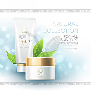 Design cosmetics product advertising - vector image