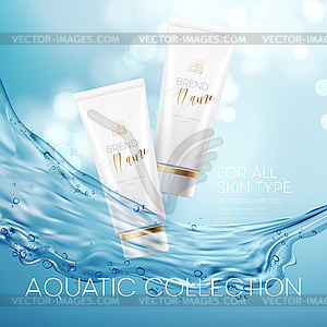 Design cosmetics product advertising - vector image