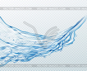 Transparent water splashes, drops on transparent - vector clipart
