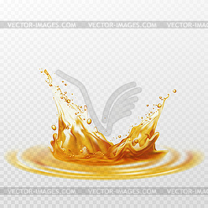 Beer foam splash of white and yellow color on - vector image