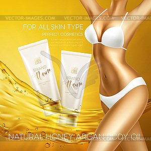 Sun protection cosmetic products design template - vector clipart