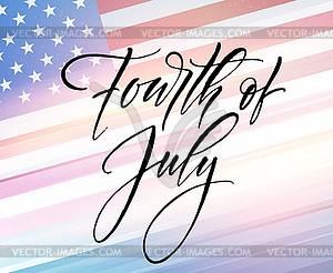 Баннер празднования четвертого июля, поздравительная открытка - клипарт в векторе