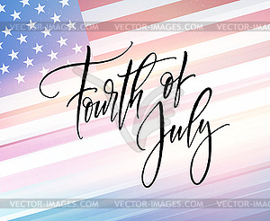 Fourth of July celebration banner, greeting card - vector image