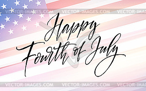 Fourth of July celebration banner, greeting card - vector clip art