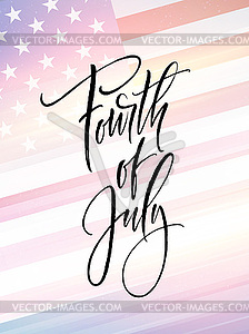 Fourth of July celebration banner, greeting card - vector clipart