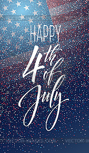 Fourth of July celebration banner, greeting card - vector clip art