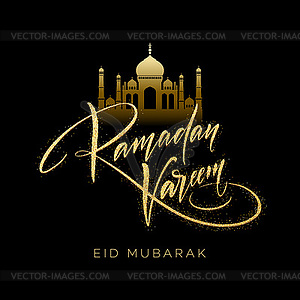 Greeting card with Creative Text Ramadan Kareem mad - vector clipart