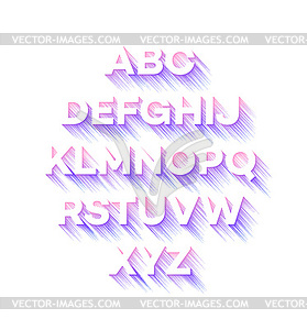 Modern holidays party alphabet - vector image