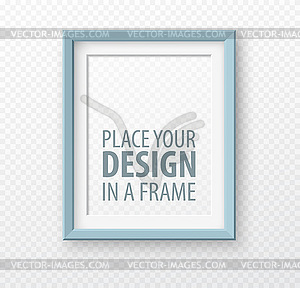 Vertical frame mock up on transparence background - color vector clipart