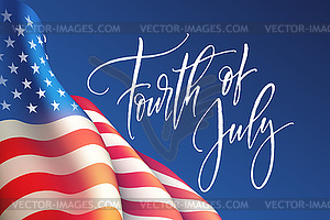 Fourth of July Independence Day poster or card - vector image