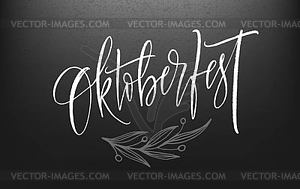 Oktoberfest in German Lettering background. Beer - vector image