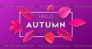 Fashionable modern autumn background with bright - vector image