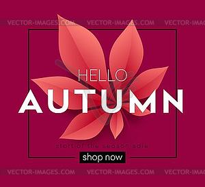 Fashionable modern autumn background with bright - vector clipart