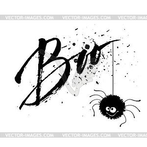 Happy Halloween lettering. Holiday calligraphy for - vector clipart