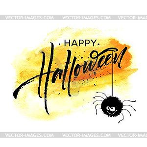 Happy Halloween lettering. Holiday calligraphy for - vector clip art