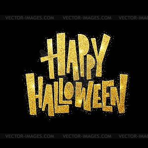 Happy Halloween lettering. Holiday calligraphy for - color vector clipart