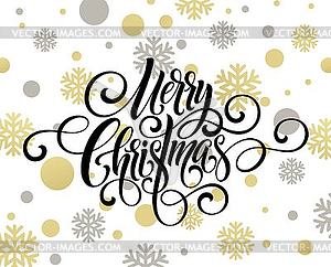 Merry Christmas handwriting script lettering. - vector clipart