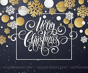 Merry Christmas handwriting script lettering. - vector clipart / vector image