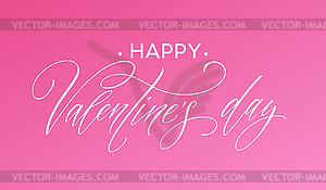 Happy Valentines Day greeting card with lettering o - vector EPS clipart