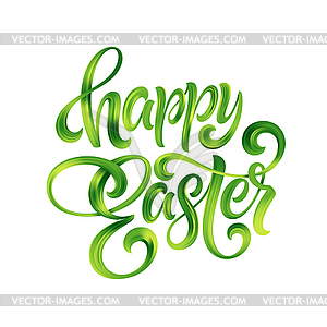 Happy Easter colorful paint lettering - vector clipart