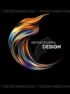 3d Abstract colorful fluid design - vector clipart