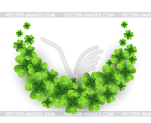 Saint Patricks day background with sprayed clover - vector image