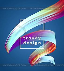 Modern colorful flow poster. Wave Liquid shape in - stock vector clipart