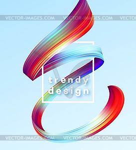 Modern colorful flow poster. Wave Liquid shape in - vector image