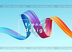 Modern colorful flow poster. Wave Liquid shape in - royalty-free vector image