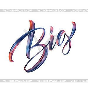Big Sale lettering paint brush texture - vector clip art